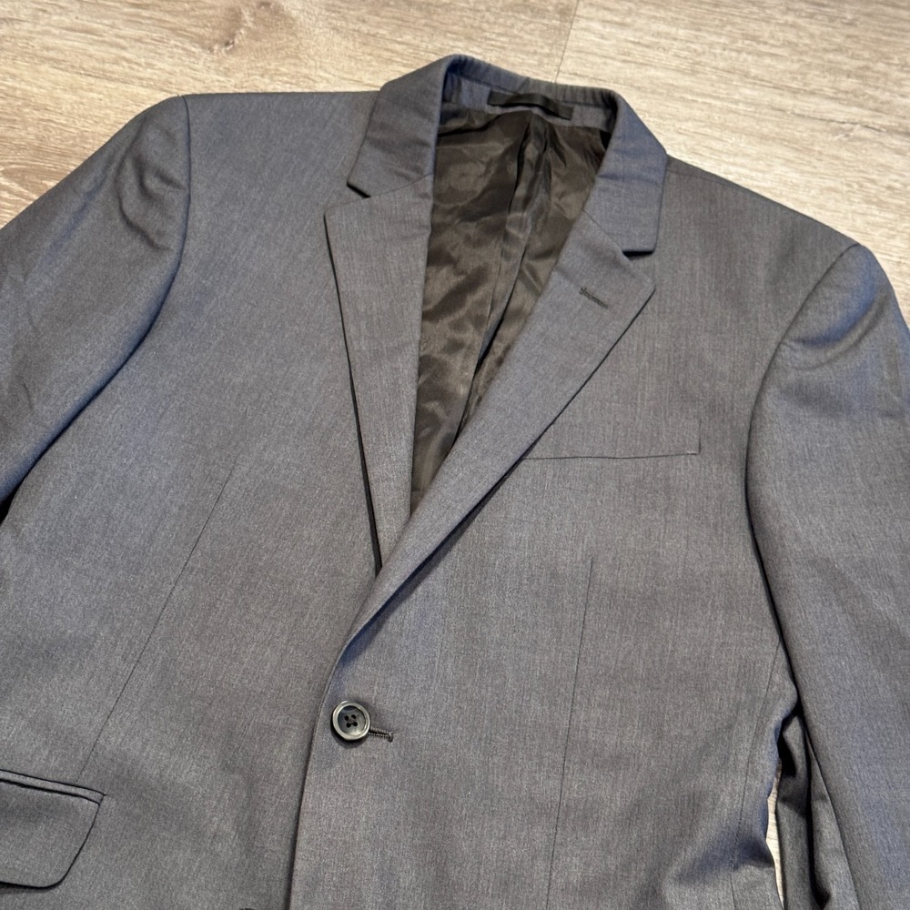 Kenneth Cole Sport Coat Mens 36 R Gray Two Button Blazer Suit Jacket Casual